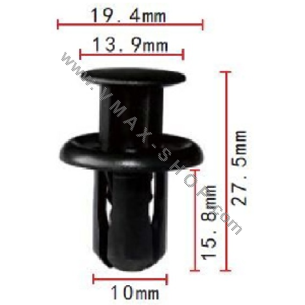 164157 Копче крепеж за броня или решетка за автомобили Mazda.