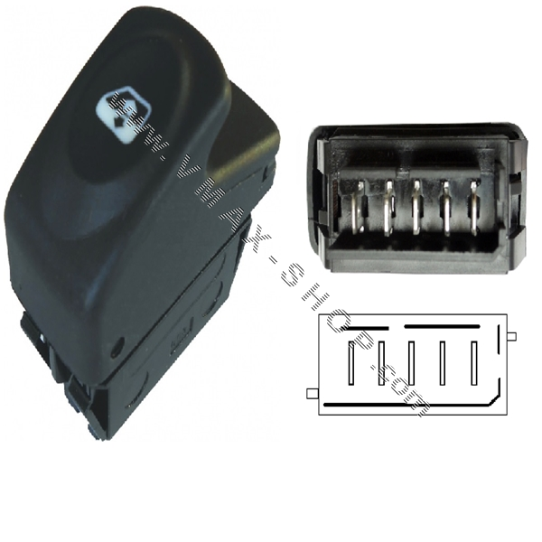 VSAN-705 Бутони електрически стъкла за Renault Clio Megan 1 Kangoo Logan