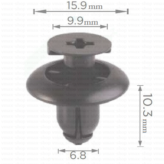 KKD-1023 Копче щипка за кора на багажник универсално за автомобил Toyota Camry Land Cruiser Celica Corolla