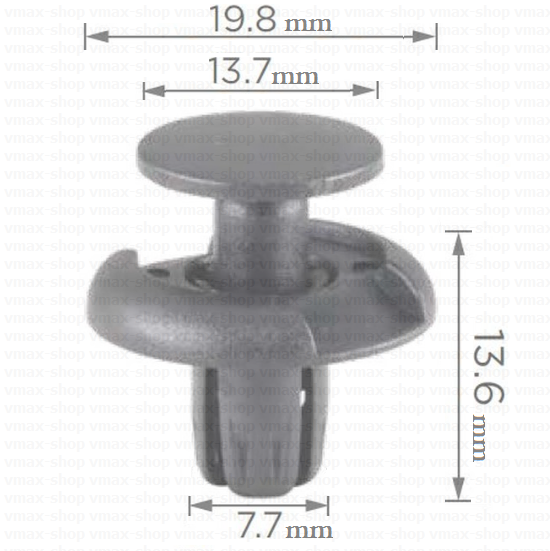 KKD-1026 Копче за пластмасови кори капаци броня и решетка Toyota 4 Runner Avensis  Aygo Corolla Land Cruiser Previa Prius