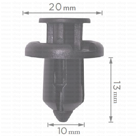 KKD-1029 Щипка крепеж за предна броня прагове калници капак на двигателя на Mitsubishi Colt Galant Lancer Outlander Pajero