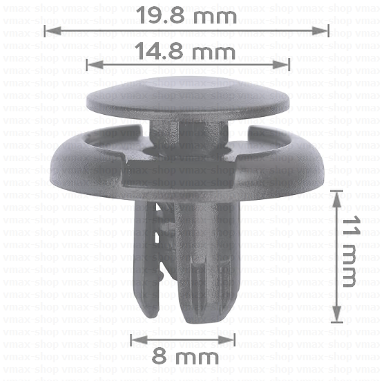 KKD-1037 Щипка крепеж за подкалници калници броня и решетка за Acura 3