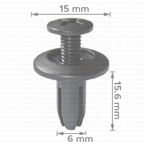 KKD-1042 Копче крепеж за кора пред челно стъкло за Honda Prelude