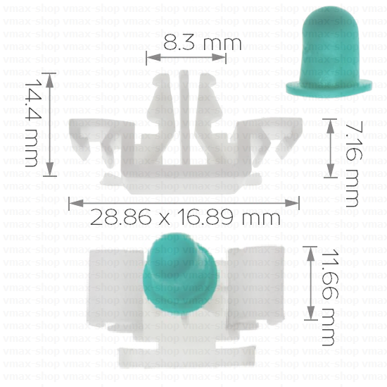 KKD-1141 Щипка крепеж за страничните лайстни за BMW 3