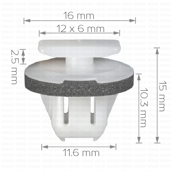 KKD-1179 Щипка крепеж за калник и подкалник за  Nissan Armada Juke Murano Patrol X-Trail