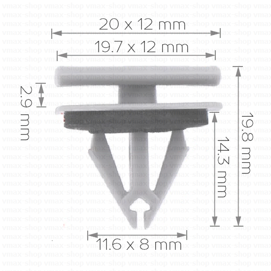 KKD-1182 Щипка за монтаж на външни прагове и лайстни за Opel Astra Mokka Karnival KARL Insignia Ampera Crossland