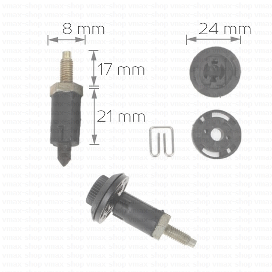 KKD-1187 Фиксиращ щифт за закрепване на капак двигателя на Peugeot много модели