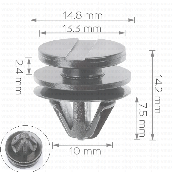 KKD-1189 Щипки за лайстна  на калника и под вратите за Mini Cooper различни приложения