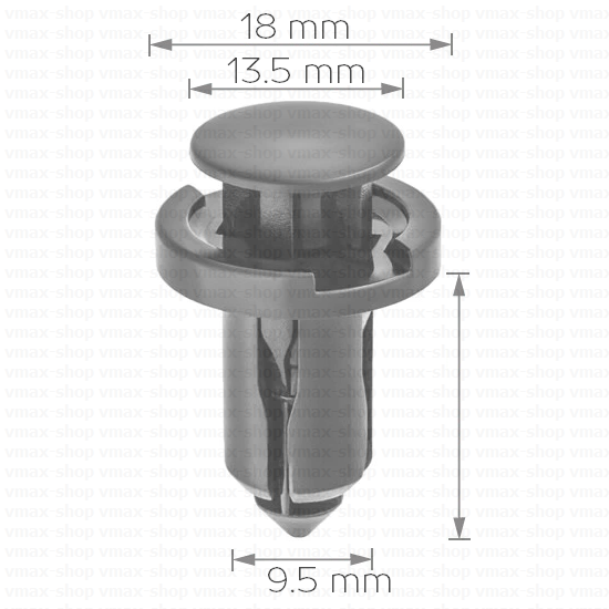 KKD-1208 Щипка за предна и задна решетка за Subaru Impreza