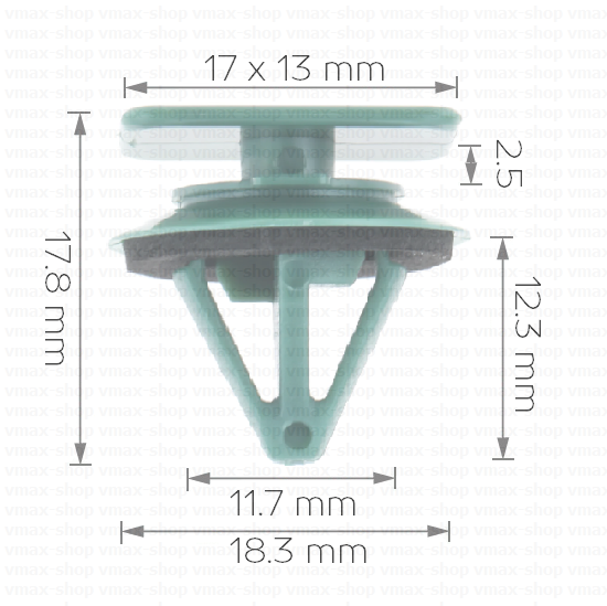 KKD-1257 Щипка за праг предни и задни брони и калници за Mazda CX-3 MX-5