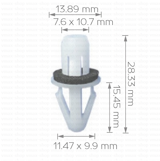 KKD-1277 Щипка за задна броня Nissan Primera Nissan Teana