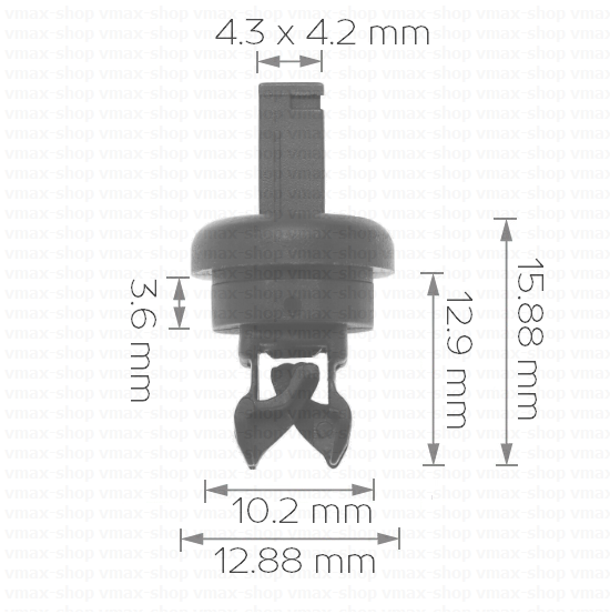 KKD-1280 Копче за кора багажник за Renault Clio Laguna Megane Scenic Captur Modis
