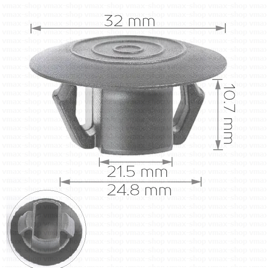 KKD-1282 Щипка тапа за праг за Toyota Auris Corolla Yaris Prius FJ Cruiser