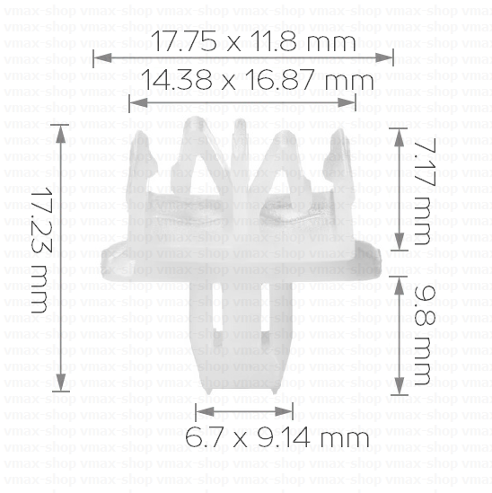 KKD-1306 Щипка за лайстна калник за Toyota Rav 4
