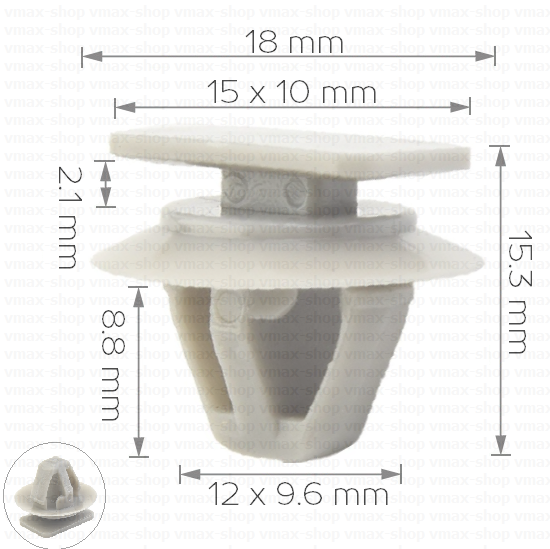 KKD-1329 Щипка крепеж кора врата и външна лайстна под вратата за Mazda CX 5