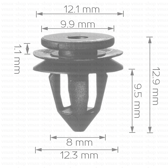 KKD-1332 Щипка за уплътнение врата и декоративна лайстна за VW Golf Jetta