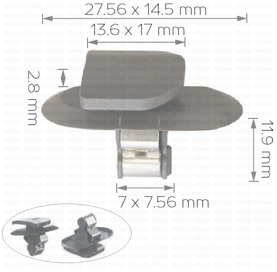 KKD-1348 Щипка за тапицерия за Peugeot много модели