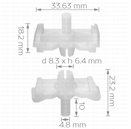 KKD-1368 Щипка за лайстни на вратите за Mini Cooper