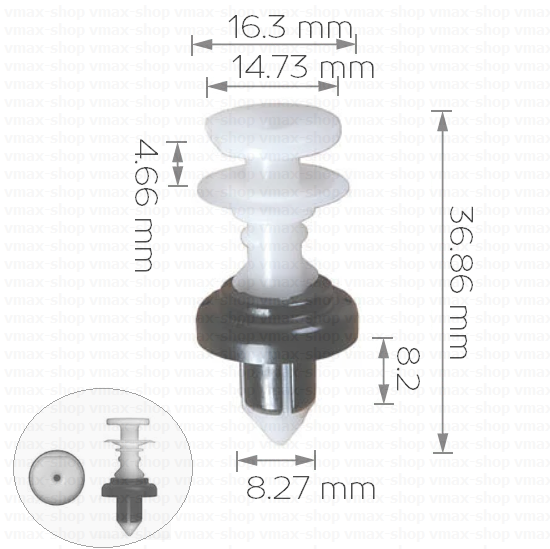 KKD-1405 Щипка кора врата и панели на колоните до задни врати за Honda CR-V Civic Fit Pilot Clarity
