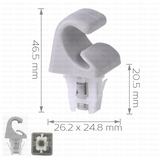 KKD-1411 Щипка за сенник сива за Toyota Highlander Prius RAV4 Solara