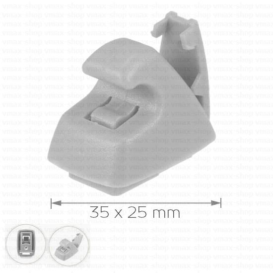 KKD-1412 Щипка за сенник сива или бежова за Opel Astra