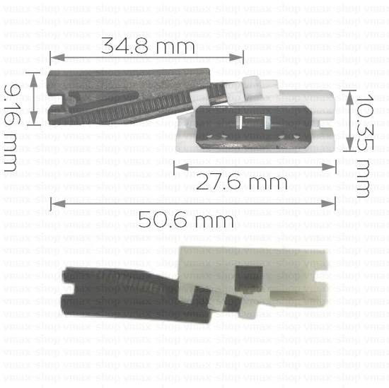 KKD-1421 Щипка крепеж за лайстна на тавана на Mercedes classa C Mercedes classa R