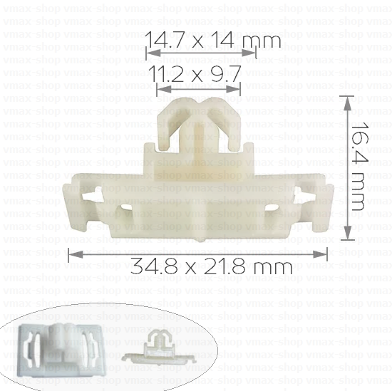 KKD-1435 Щипка за външна лайстна врата за Audi 100 A3 A4 A6 A8