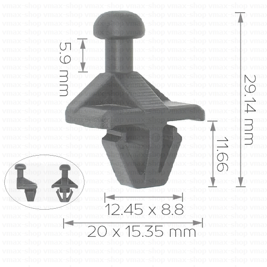 KKD-1445 Копче ластик задна кора в багажника за Nissan Kicks Micra Versa Note Silvia 240SX 200SX 180SX