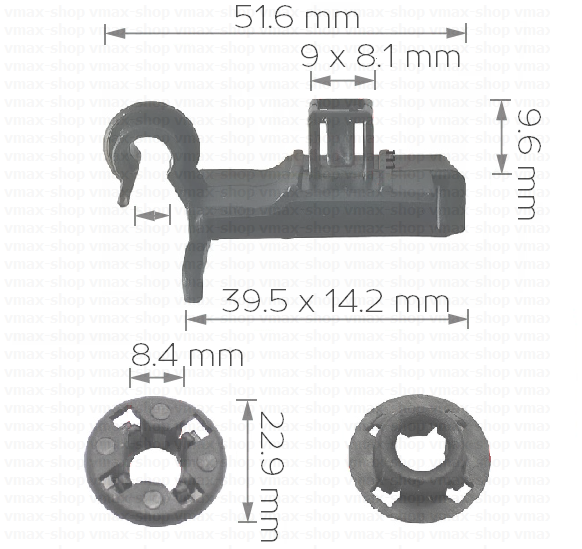 KKD-1447 Щипка крепеж подпорна пръчка преден капак за Toyota Corolla Matrix Tacoma Scion Prius RAV4