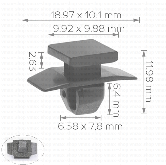 KKD-1457 Копче за лайстна за задна вежда за Honda CR-V Clarity