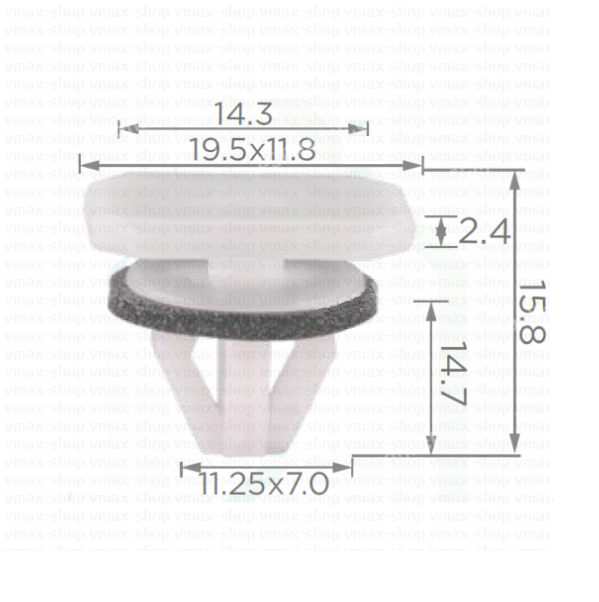 KKD-1480 Копче арка калник за Ford Tourneo Connect