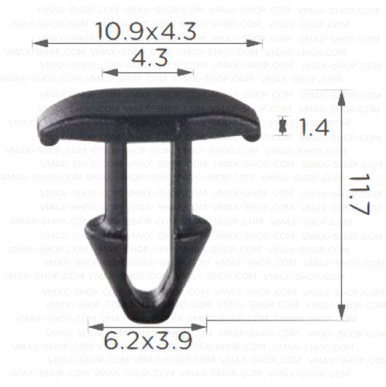 KKD-1494 Щипка тапицерия Toyota IQ Land Cruiser Prius Tacoma