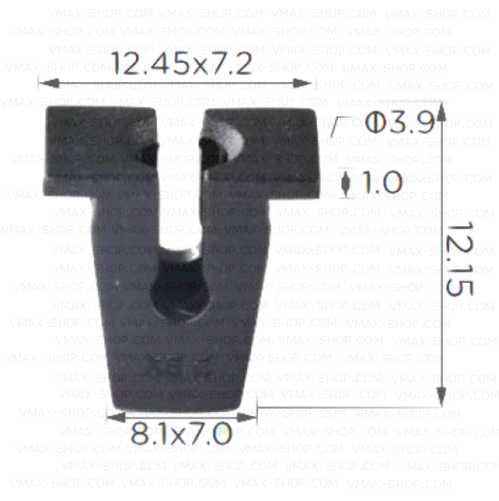 KKD-1503 Щипка основа за крепеж предно стъкло лайстни праговете VW