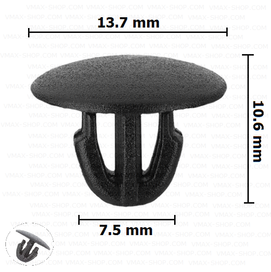 KKD-1504 Щипка гарнитури на капака на двигателя Fiat