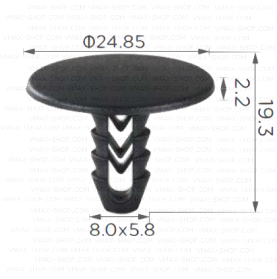 KKD-1538 Тапицерска щипка багажник и стелки Fiat