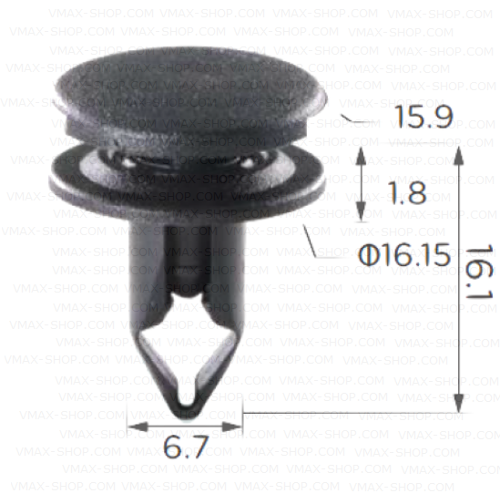 KKD-1540 Щипка за тапицерия багажник Honda