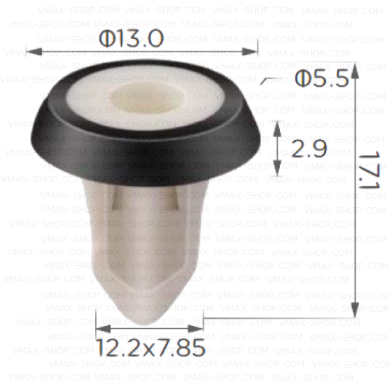 KKD-1549 Щипка крепеж основа декоративен праг под врати VW
