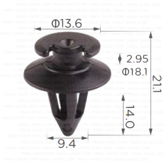 KKD-1563 Тапицерска щипка панели в багажник VW