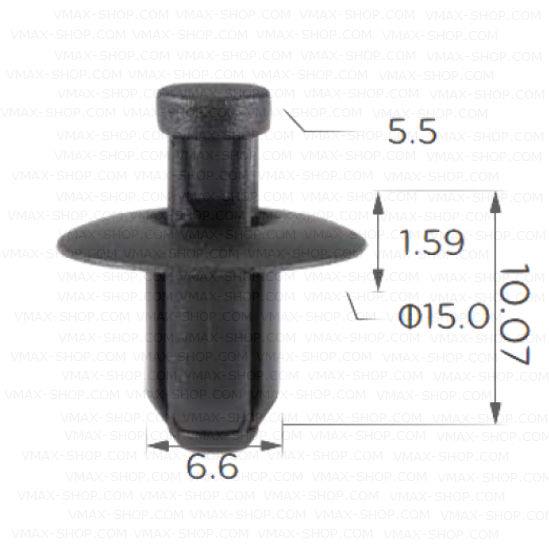 KKD-1564 Щипка кора под челно стъкло Kia