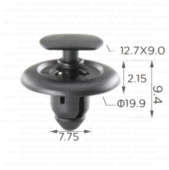 KKD-1567 Шипка за тапицерия багажник Nissan.