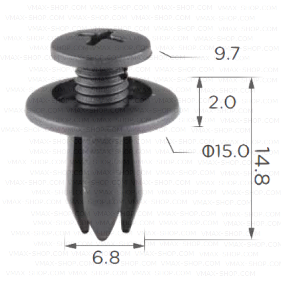 KKD-1572 Щипка елементи багажник и лайстни Toyota
