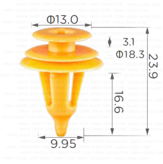 KKD-1574 Щипка панел врати и тапицерия на багажника Toyota
