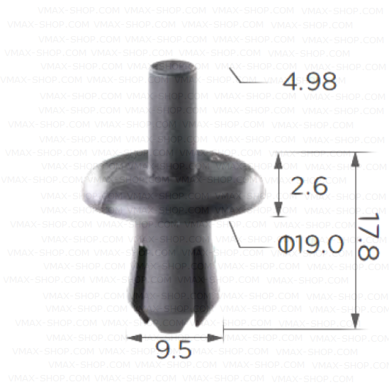 KKD-1575 Щипка броня калници тапицерия капак багажник Opel