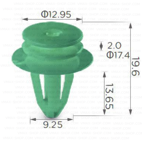 KKD-1584 Щипка крепеж панели врати Skoda