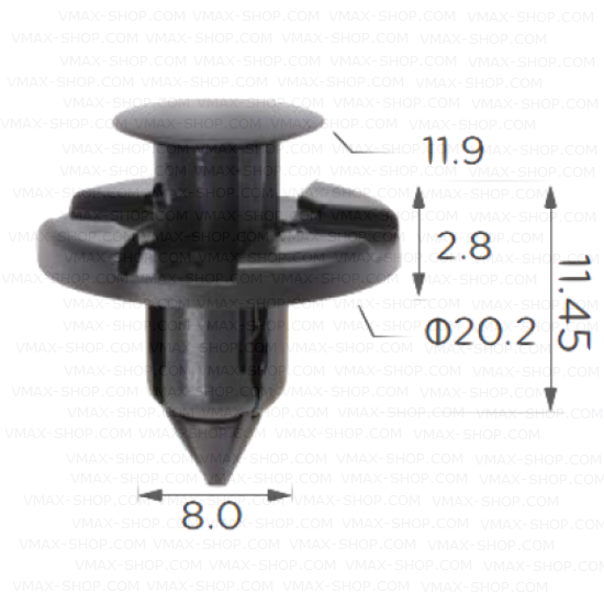 KKD-1592 Щипка броня капаци лайстни Nissan