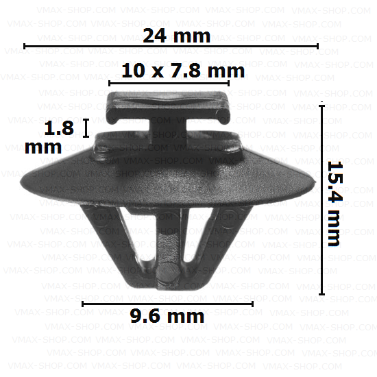 KKD-1598 Щипка за праг и лайстна врата Peugeot
