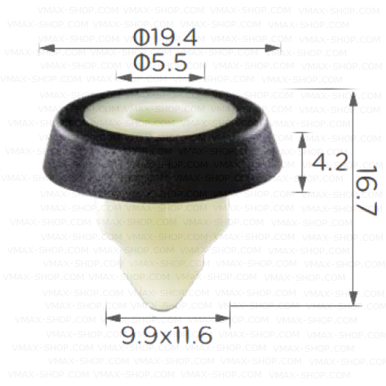 KKD-1609 Щипка броня калници панели VW