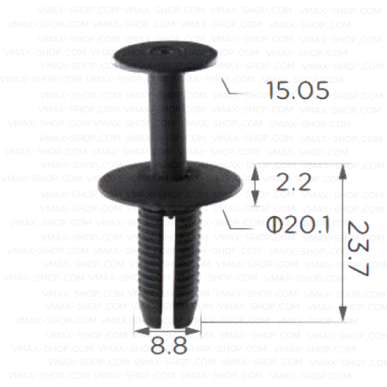 KKD-1623 Щипка пода багажник и стойки брони BMW