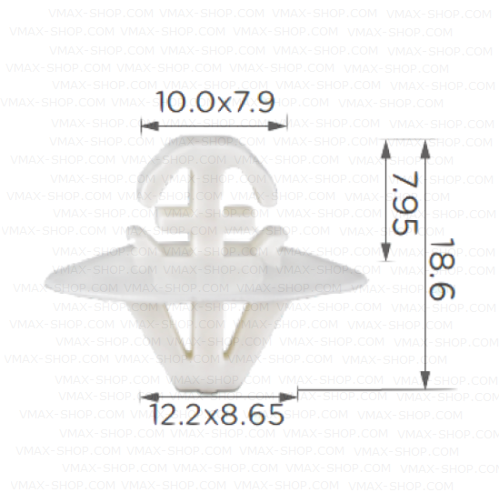 KKD-1643 Щипка външни лайстни VW