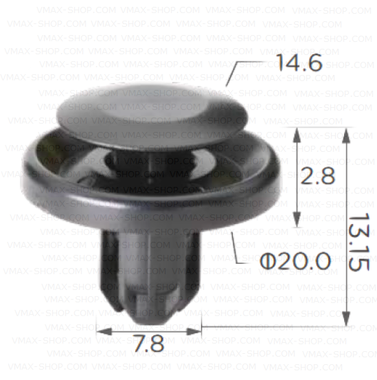 KKD-1644 Щипка предни подкалници Subaru.